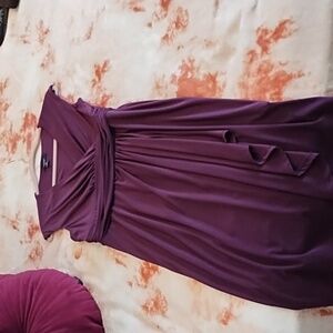 Chaps Sleeveless Faux Wrap Midi Dress